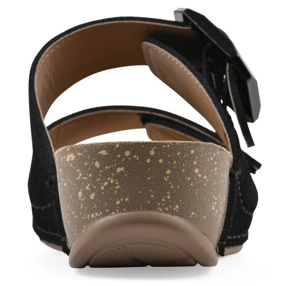 White Mountain Womens Fearful Slip-on Wedge Sandals - Picture 3 of 4